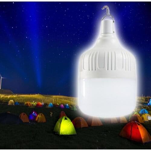 Rechargeable Portable 5V Led Light LED Bulb Lamp Solar Charge Portable Emergency Night Market Light Outdoor Camping Light Solar