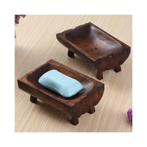 Handicrafts handmade teak soap box solid wood drain soap box without cover household rack