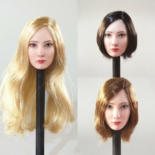 SGTOYS S-017 1/6 Beauty Female Head Sculpt Girl Head Carving Fit 12'' Action Figure Body