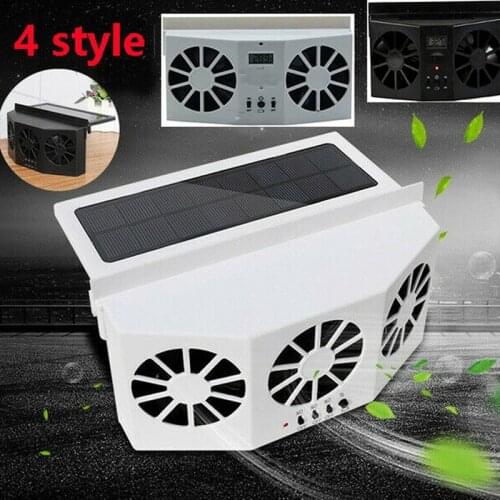 Spot Portable Car Quiet Air Conditioner Solar Cooling Fan Auto Truck Vehicle Cooler Energy Saving M8617