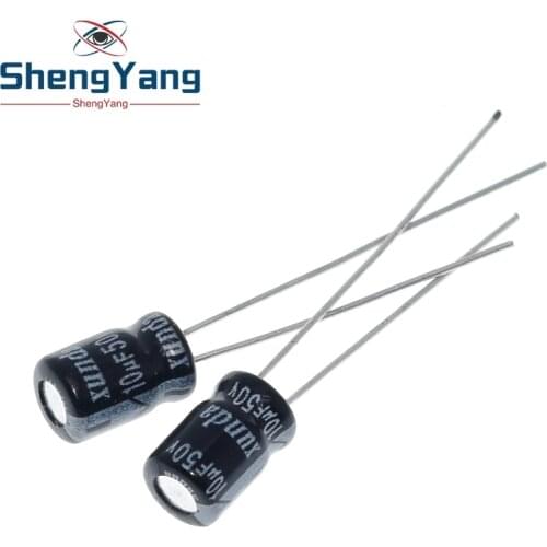 TZT 50PCS Higt quality 50V10UF 5*7mm 10UF 50V 5*7 Electrolytic capacitor