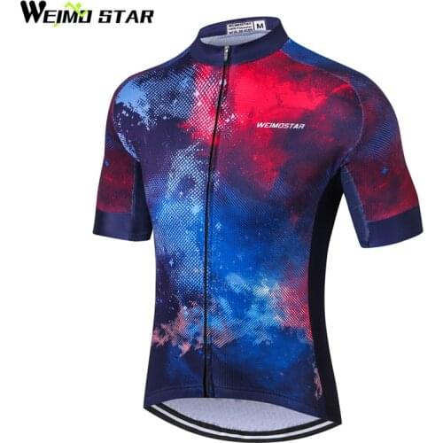 Weimostar Bright Cycling Jerseys Men Summer MTB Bike Jersey Bicycle Shirt Short Sleeve Cycling Clothing Maillot Ropa Ciclismo