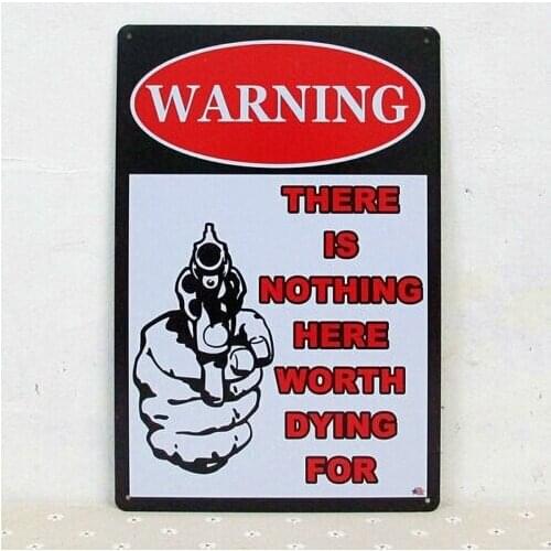 Warning No Trespassing Funny Tin Sign Bar Pub Garage Home Art Wall Decor Poster 20x30CM