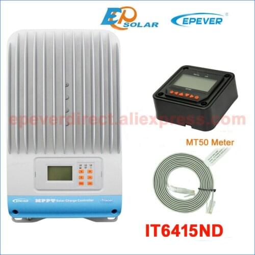 Battery charger solar 60A 60amp 48v solar controller IT6415ND with MT50 in black EPEVER free shipping mppt high efficiency