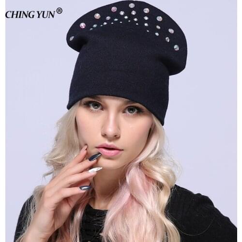 Winter Woman Knitted Hats lady Warm Caps Diamond Solid Thicker Girls Big diamond Cap Cute High Quality Wool Female Hat New 2018