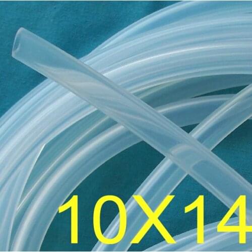10mm ID 14mm OD 10x14 Transparent Food Grade Medical Use FDA Silicone Rubber Flexible Tube / Hose / Pipe