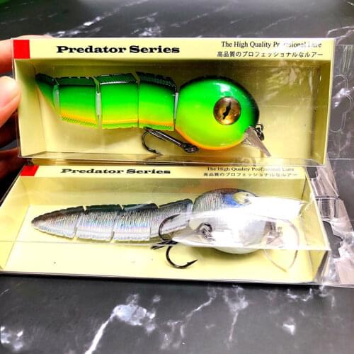 152MM 40G Durable Fabric Wobbler Fishing Lures Life Like Swim Action Jointed Wobbler Fishing Tackle for Pike Musky Bass Fishing