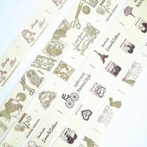 5 Yards/Lot 1inch 25mm Cotton Ribbon Handmade Design Printed Cotton Ribbons For Wedding Christmas Decoration DIY Sewing Fabric