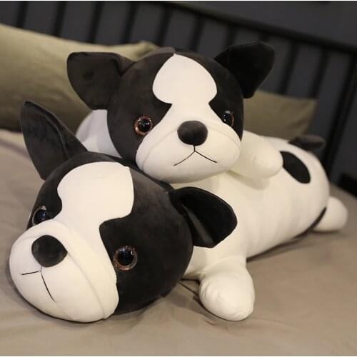 80-120cm Lying French Bulldog Plush Toys Staffed Cute Dog Puppy Animal Doll Soft Long Sleep Pillow Cushion Kids Girls Gift