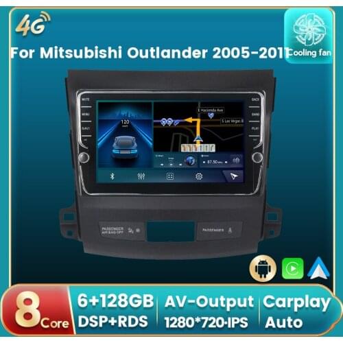 Android 11 DSP RDS For Mitsubishi Outlander 2005-2011 Car Radio Auto Multimedia DVD Player GPS Navigation Auto carplay IPS BT