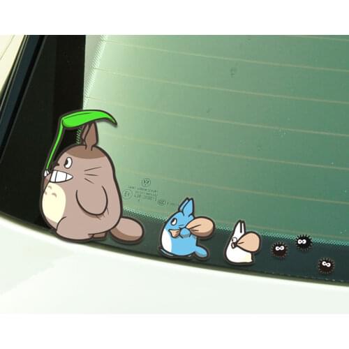 For Tonari No Totoro Car Stickers Styling Anime Comics Hellaflush Auto Window Decals Vinyl Windshield Accessories 18cm*9cm