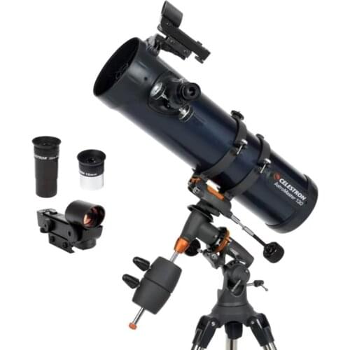 CELESTRON AstroMaster 130EQ Newtonian Reflector Telescope Red Dot Finderscope Spotting Scopes CG-3 Equatorial Tripod