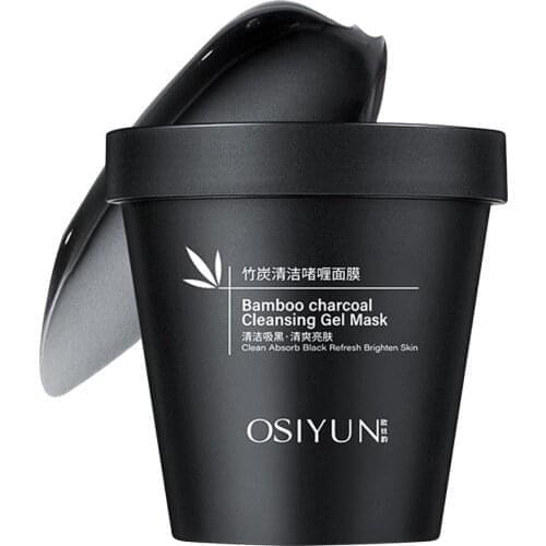 Black Facial Mask Blackhead Bamboo Charcoal Face Deep Cleansing Black Mud Mask Remover Blackhead Peeling Face Pack
