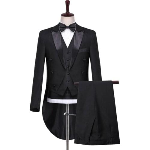 Long Caot Mans Suits For Wedding Groom Wear Groomsman Suits Dinner Suits Prom Dress Peaky Binders 3Pieces(Jacket+Pants+Vest)