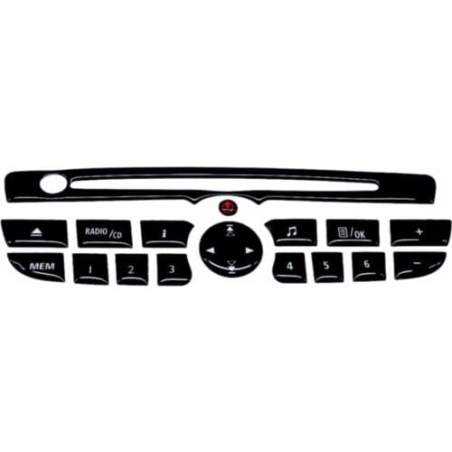 For Renault Kangoo Tape Keypad Piano Black Finish