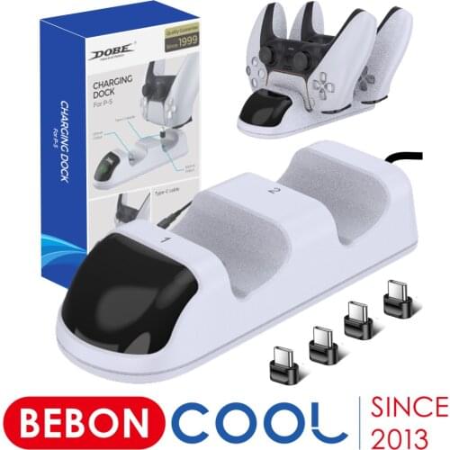 Dual Fast Charger For Sony Playstation5 USB Charging Cradle Type-C Connector Charging Dock Station for Sony PS5 Joystick Gamepad
