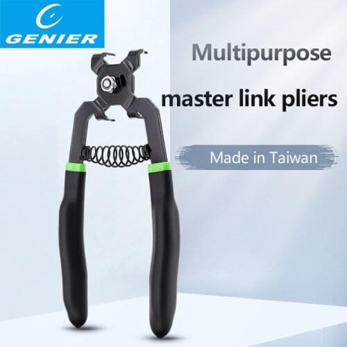 GENIER B336028 bike chain magic button clamp remover and connect tools chain repair tools multipurpos Master link pliers-trident