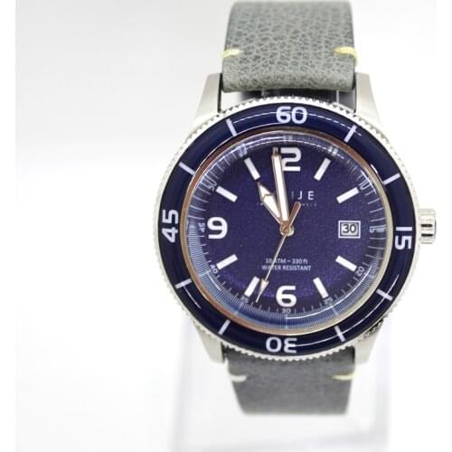 INFIJE- Solo Date Quartz Watch with Leather Strap - MADE IN ITALY