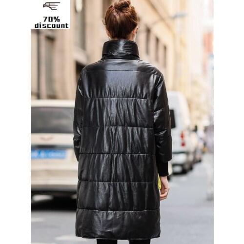 Leather Jacket Winter Coat Women Long Down Jacket Women Clothes 2020 Luxury Genuine Sheepskin Coat Chaqueta Mujer MY4564