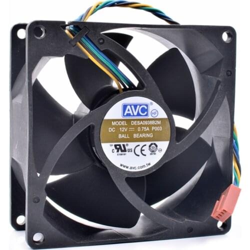 Original DESA0938B2M 9cm 9038 92x92x38mm 12V 0.75A 43N9823 4 lines 4pin pwm server cooling fan