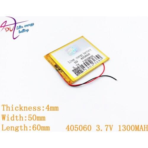 Liter energy battery SD 405060 Rechargeable 3.7V Lithium Polymer Battery 1300MAH Lipo Battery 405060 for GPS Device