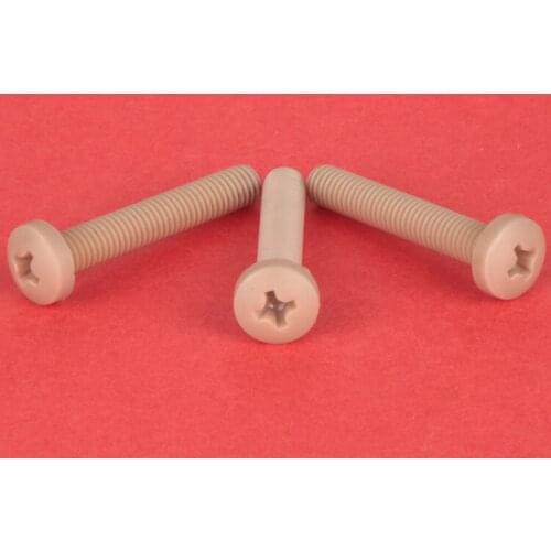 M2 M3 M4 M5 M6 size phillips round screw button cross head thread male bolt pitch PEEK plastic resistant 6mm 10mm - 45mm long