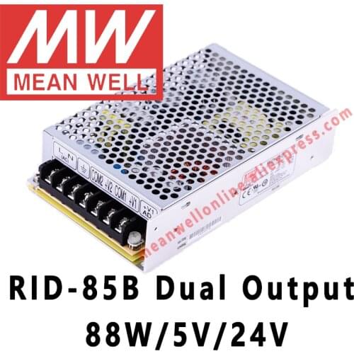Mean Well RID-85B 88W 5V/24V Dual Output Switching Power Supply meanwell online store