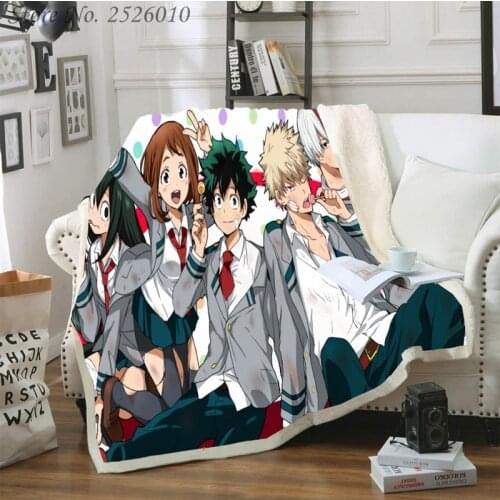 My Hero Academia Blanket 3D Print Anime Adult Fleece Quilt Teens Travel Sofa Keep Warm Child Throw Plush Blankets Bedspread 12