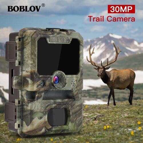 BOBLOV 30MP ghost hunting camera Photo Traps Night Vision Infrared Trail Hunter Camera WildKamera Deer Hunting Camera 1080P