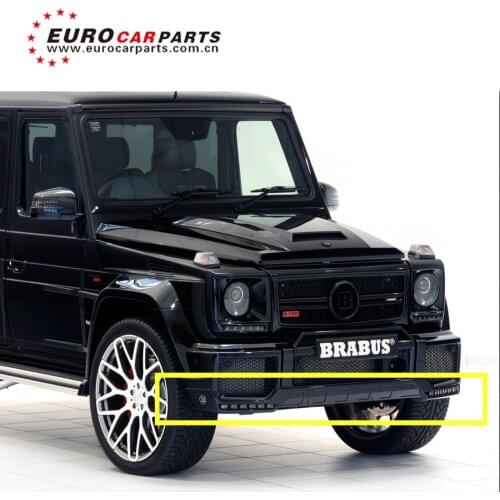 G CLASS W463 (G63/G65) G63 FRONT BUMPER LIP SPOILER with black and sliver 12 pieces LED lights PP material
