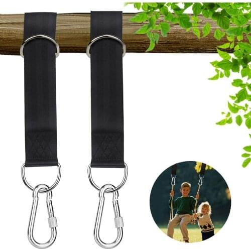 One Pair Tree Swing Hanging Kit Hammock Straps Rope Carabiner 350 KG Load Capacity OutDoor Camping Hiking Hammock Hanging Belt