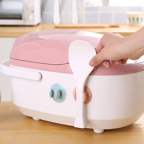 2 Pieces Random Color Portable Rice Cooker Spoon Suction Holder Kitchen Organizer Tools Rice Spoon Stand Storage Gadget Rack
