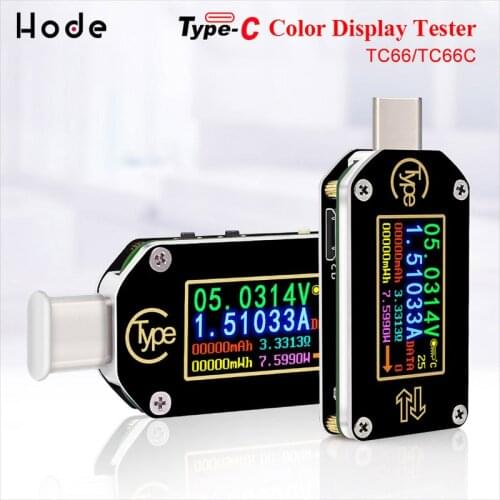 RD TC66/TC66C Type-C PD trigger USB-C Voltmeter ammeter voltage 2 way current meter multimeter PD charger battery USB Tester