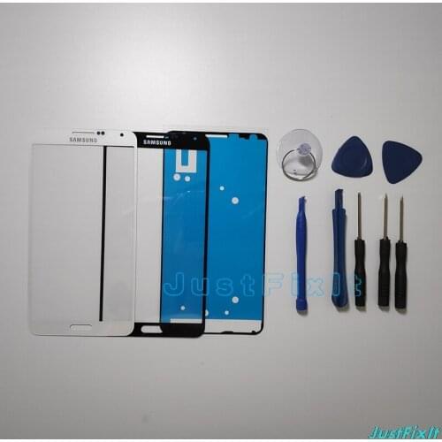 Replacement Outer Glass Lens For samsung Note3 N900 N9005 LCD Touch Screen Front Glass Outer Panel Adhesive tools