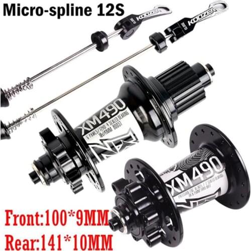 Bicycle hub 141*10mm QR KOOZER XM490 72 Click 4 bearing mountain bike hub rear quick release 32 holes For 8 9 10 11 12speed