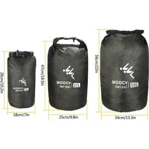 5L/20L/50L Waterproof Dry Bag Roll Top Sack Rafting Boating Kayaking Swimming Dry Organizer Beach Outdoor Fishing Storage Bag