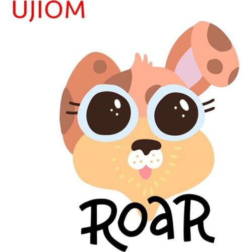 UJIOM Cute Dog Wall Stickers Wall Decor Living Room Decals Bathroom Toilet Door Sticker Decor Poster Refrigerator Decal