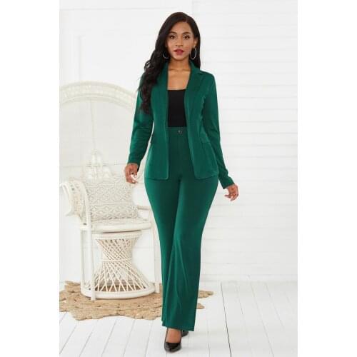 Women Suit Office Two Piece Set Long Sleeve Suit Pants 2 Piece Set Female Winter Two Pieces Sets Office Female