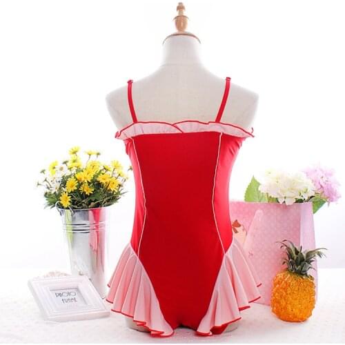 Women Sexy New Arrival Japanese Swimsuit Japanese Maid Performance Costume Swimsuit Female Bathing Suit Ruffle One Piece Trikini