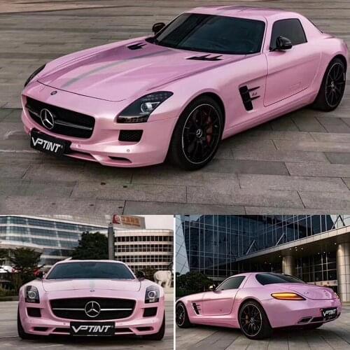 1.52Mx18M Macaron Pink Car Whole Body Film Car Vinyl Wrap Sticker PVC Decals Sheet Roll Car Styling