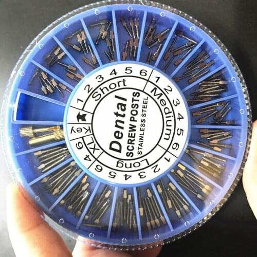 120pcs/box Dentist Conical Screw Posts Kits Conical Nordin Dental Material