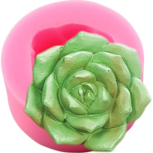3D Craft Succulent Plants Silicone Mold Handmade Soap Molds Chocolate Fondant Moulds Cake Decorating Tools Polymer Clay Mould