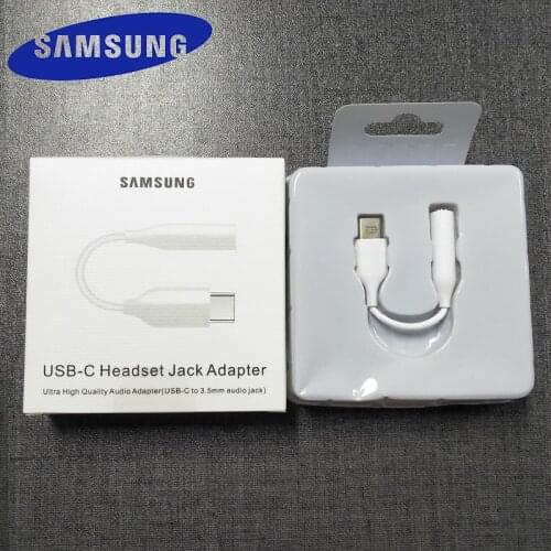 SAMSUNG Type C 3.5 Jack Earphone Cable USB C to 3.5mm AUX Headphones Adapter For SAMSUNG Galaxy Note 10 Plus 10+ A90 A80 A60 A8S
