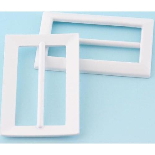 White adluster Buckles 30mm Strap Slider Fastener Release Belt Buckles sewing accessory rectangle buckles