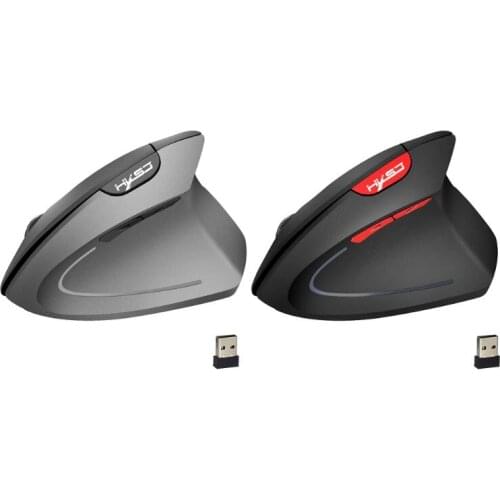 Wireless Mouse Ergonomic Optical 2.4G 800/1600/2400DPI Light Wrist Healing Vertical Mice with Mouse Pad Kit
