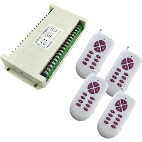 AC 220V 10A 12 CH 12CH RF Wireless Remote Control LED Light Home Device Switch System Receiver,315 / 433 MHz