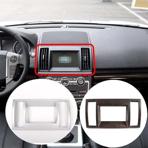 For Land Rover Freelander 2 2013-2015 ABS Oak wood grain Car Navigation GPS Screen Decoration Frame Sticker Car Accessories