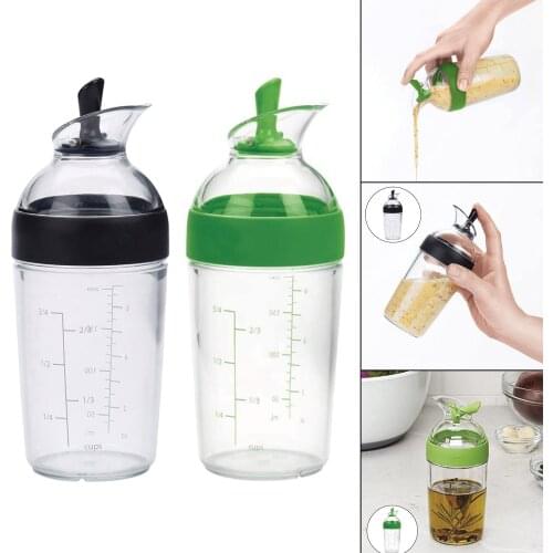 Small Salad Dressing Shaker Cup Emulsifier Sauces Mixer 240ml with Scales Salad Dressing Container Emulsifier Shaker Bottle
