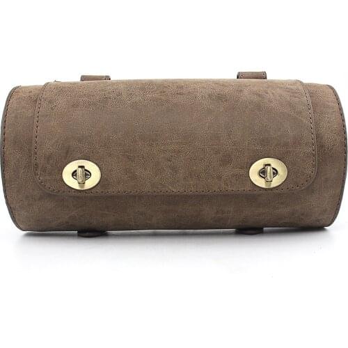 Motorcycle Brown Tool Bag Storage Leather Travel Pouch Luggage Bag For HD Sportster XL Softail Dyna R nineT Scout Sixty Bobber
