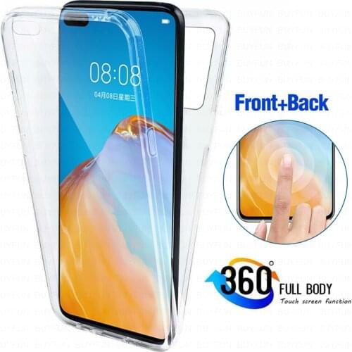360° Transparent Case For Huawei P40 Pro Lite E P30 P20 P Smart Z Honor 10 Light 10i 20 20s Y6 Y7 Y9 2019 Front Back Cover Coque